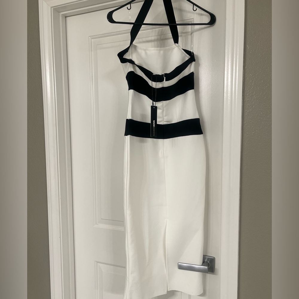 NWT Fashion Nova Desire More Bandage Halter Midi Dress - Picture 6 of 6